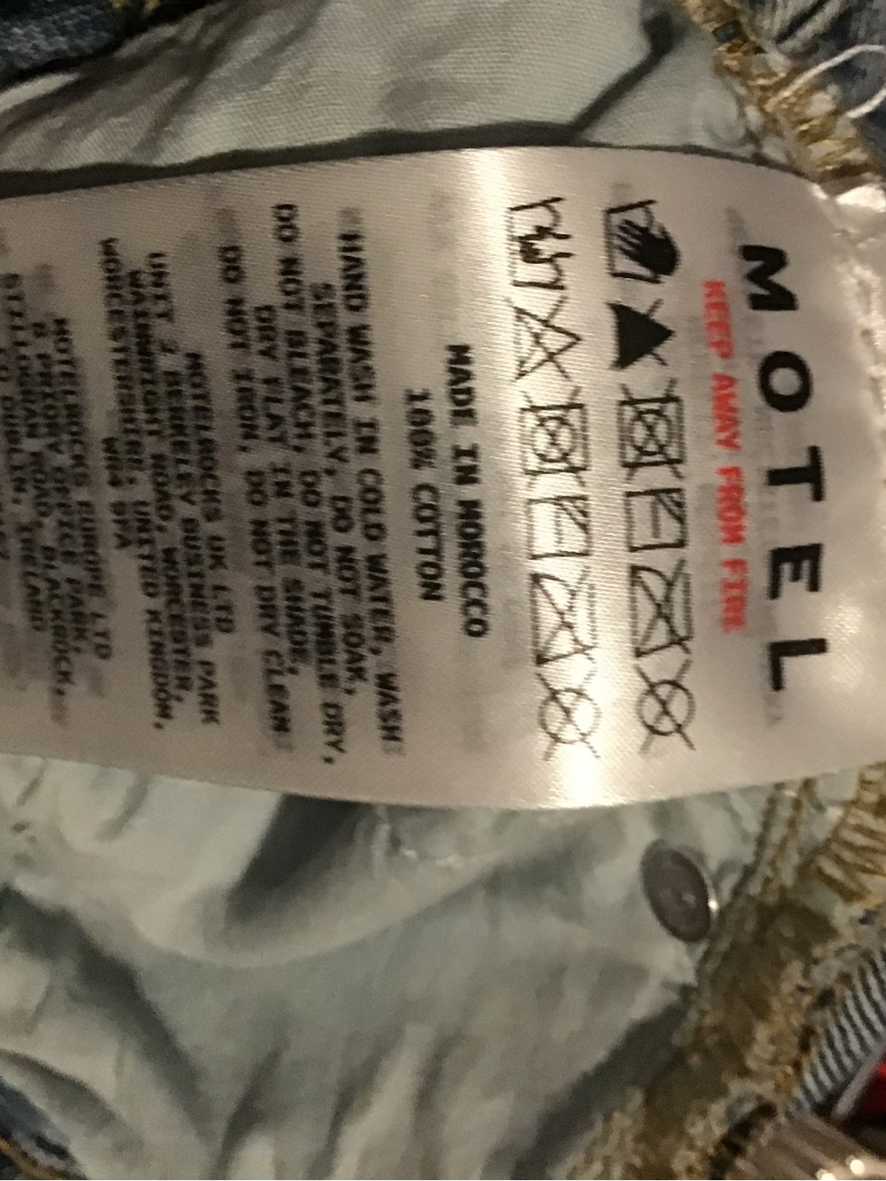 Motel Rocks Light Blue Low Rise Jeans - Picture 4 of 5